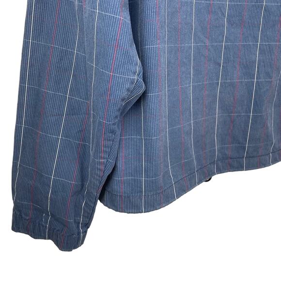 Tommy Hilfiger Vintage Zip Up Jacket Hooded Blue Red Plaid Lined Coat Size Small - Picture 11 of 12